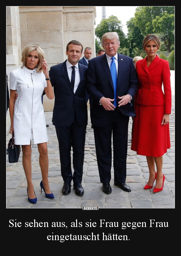 Sie sehen aus, als sie Frau gegen Frau eingetauscht hätten.