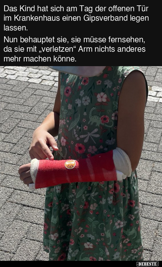 Das Kind hat sich am Tag der offenen Tür im Krankenhaus.. - Lustige Bilder | DEBESTE.de