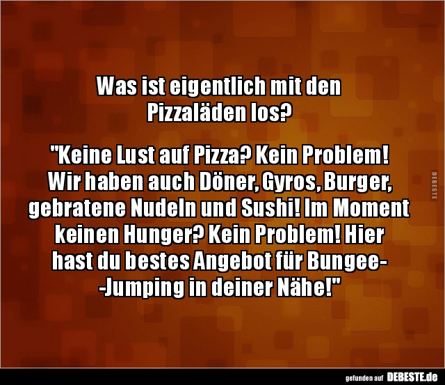 Was ist eigentlich mit den Pizzaläden los?... - Lustige Bilder | DEBESTE.de