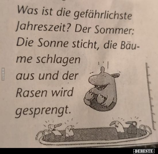 Was ist die gefährlichste Jahreszeit?.. - Lustige Bilder | DEBESTE.de