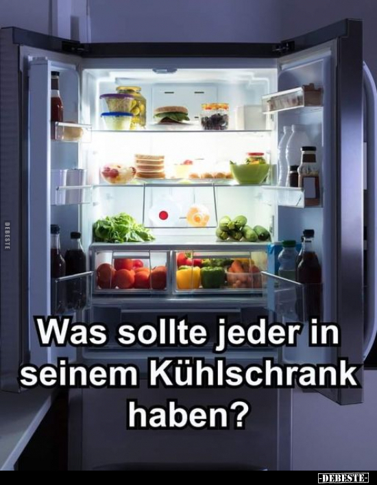 Was sollte jeder in seinem Kühlschrank haben?.. - Lustige Bilder | DEBESTE.de