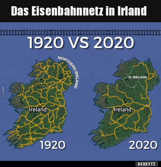 Das Eisenbahnnetz in Irland... - Lustige Bilder | DEBESTE.de