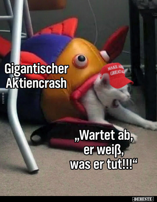 Gigantischer Aktiencrash 

"Wartet ab, er weiß, was er tut!!!"