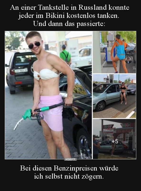 An einer Tankstelle in Russland konnte jeder im Bikini.. - Lustige Bilder | DEBESTE.de