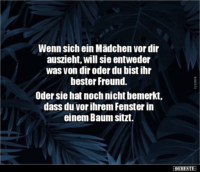 Wenn sich ein Mädchen vor dir auszieht, will sie entweder.. - Lustige Bilder | DEBESTE.de