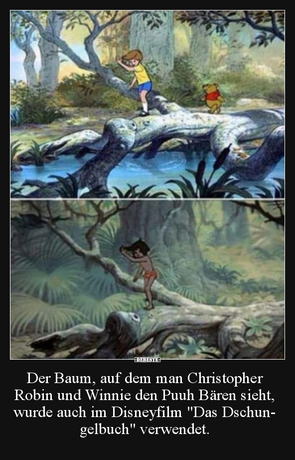 Der Baum, auf dem man Christopher Robin und Winnie den..