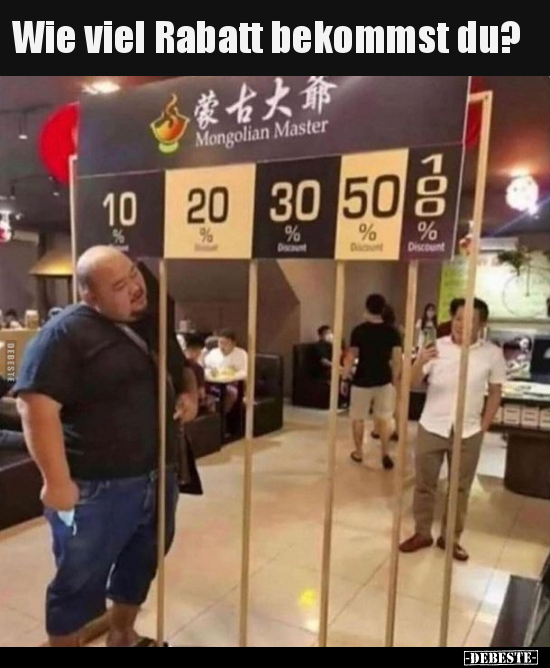Wie viel Rabatt bekommst du?..