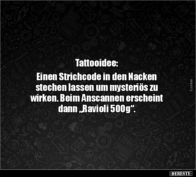 Tattooidee: Einen Strichcode in den Nacken  stechen.. - Lustige Bilder | DEBESTE.de
