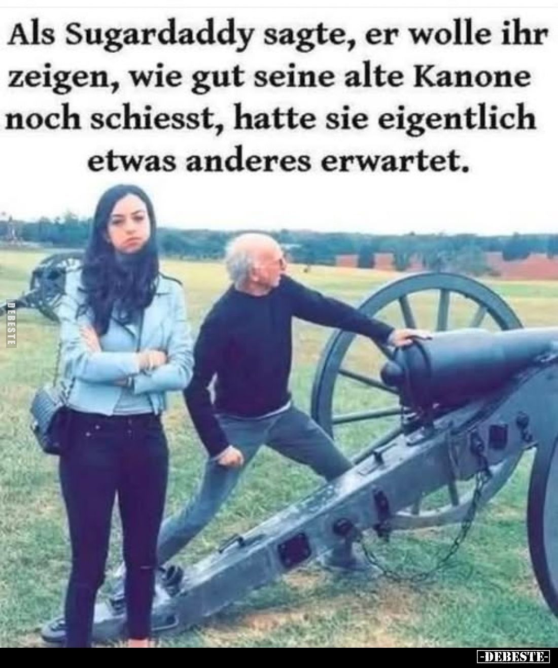 Als Sugardaddy sagte, er wolle ihr zeigen, wie gut seine alte Kanone noch schiesst, hatte sie eigentlich etwas anderes erwart...