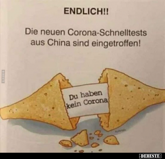 ENDLICH!! Die neuen Corona-Schnelltests aus China sind.. - Lustige Bilder | DEBESTE.de