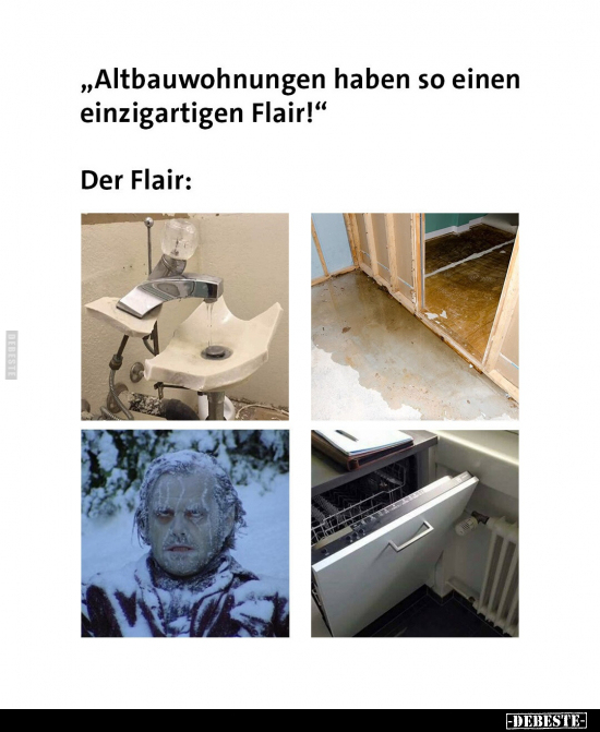 "Altbauwohnungen haben so einen einzigartigen Flair!".. - Lustige Bilder | DEBESTE.de