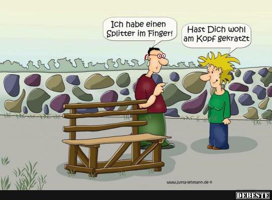 Ich habe einen Splitter im Finger!