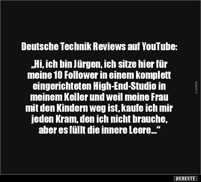 Deutsche Technik Reviews auf YouTube.. - Lustige Bilder | DEBESTE.de