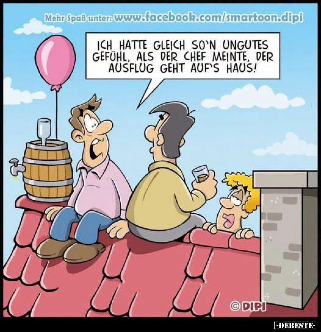 Ich hatte gleich so'n ungutes Gefühl, als der Chef meinte, der Ausflug geht auf's Haus!