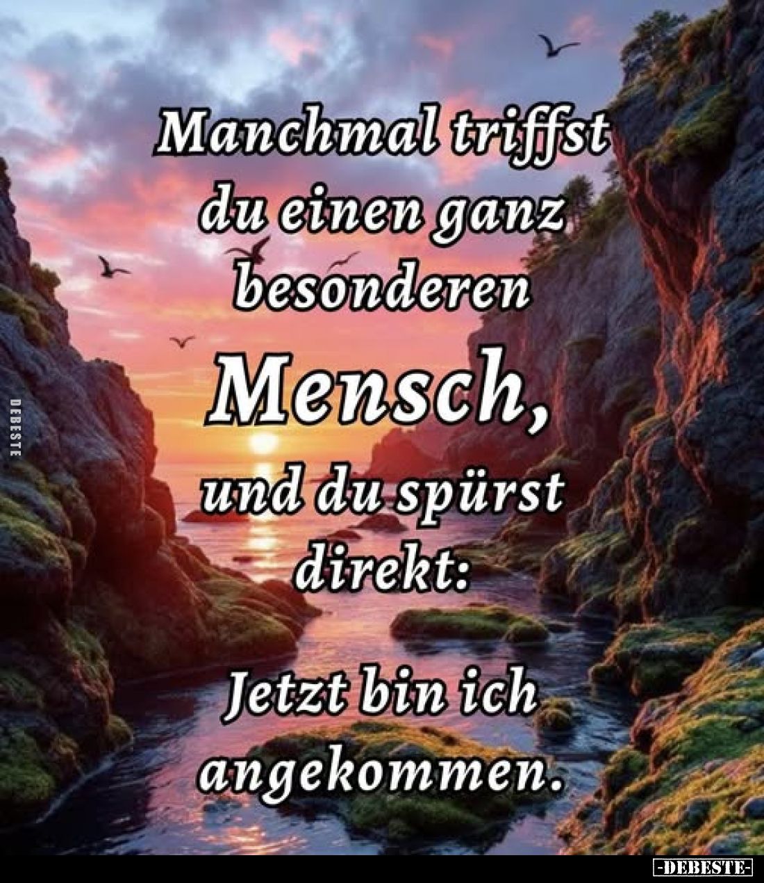 Manchmal triffst du einen ganz besonderen Mensch, und du spürst direkt:
Jetzt bin ich angekommen.