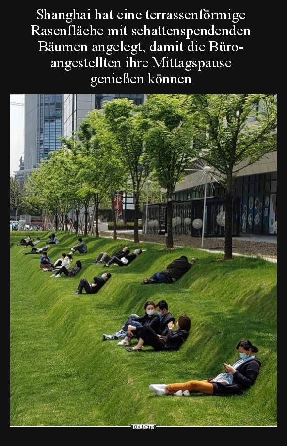 Shanghai hat eine terrassenförmige Rasenfläche mit.. - Lustige Bilder | DEBESTE.de