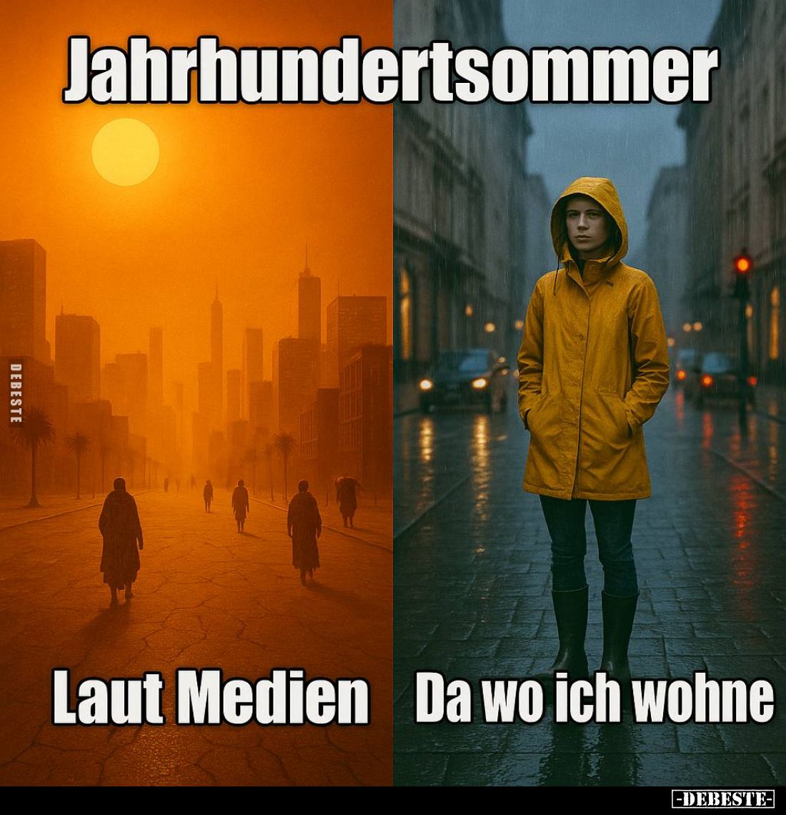 Jahrhundertsommer:
Laut Medien. -
Da wo ich wohne.