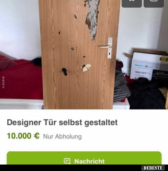 Designer Tür selbst gestaltet 10.000 €.. - Lustige Bilder | DEBESTE.de