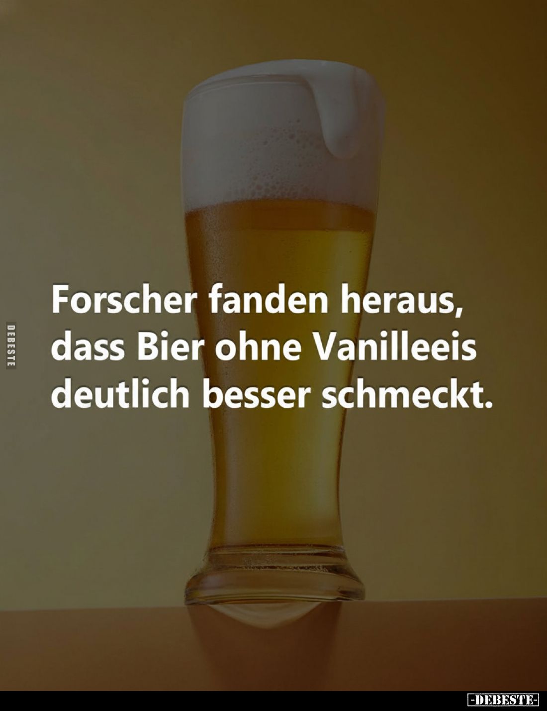 Forscher fanden heraus, dass Bier ohne Vanilleeis deutlich besser schmeckt.