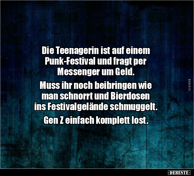 Die Teenagerin ist auf einem Punk-Festival.. - Lustige Bilder | DEBESTE.de