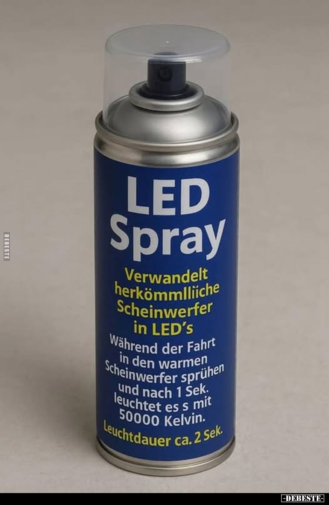 LED Spray. -
Verwandelt herkömmlliiche Scheinwerfer in LED's. -
Während der Fahrt in den warmen Scheinwerfer sprühen und na...
