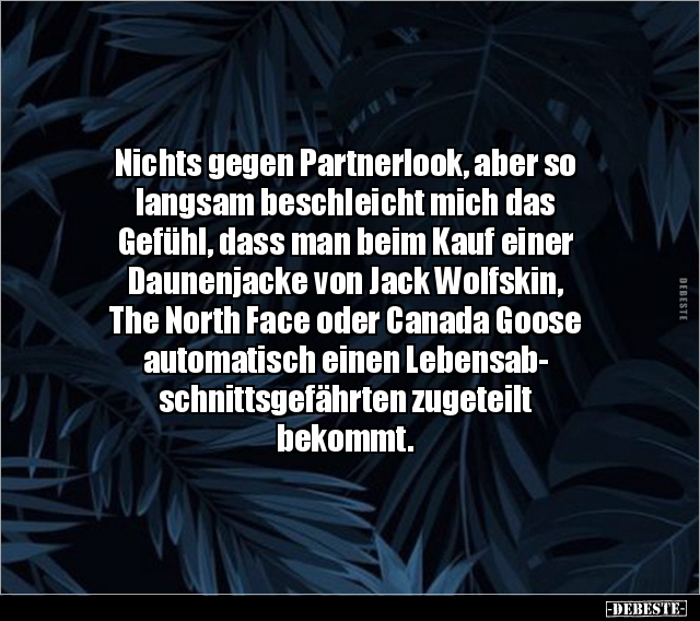 Nichts gegen Partnerlook, aber so langsam beschleicht mich.. - Lustige Bilder | DEBESTE.de