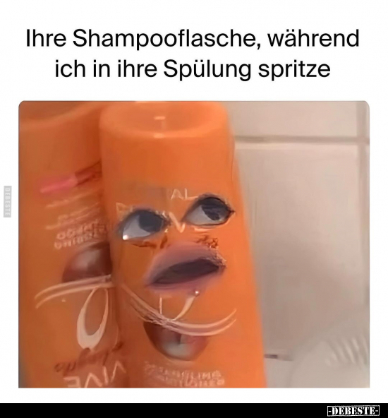 Ihre Shampooflasche, während ich in ihre Spülung.. - Lustige Bilder | DEBESTE.de