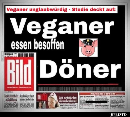 Veganer essen besoffen Döner... - Lustige Bilder | DEBESTE.de