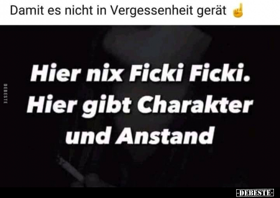 Damit es nicht in Vergessenheit gerät