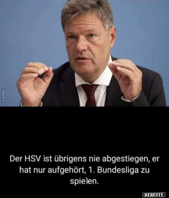 Der HSV ist übrigens nie abgestiegen, er hat nur aufgehört.. - Lustige Bilder | DEBESTE.de