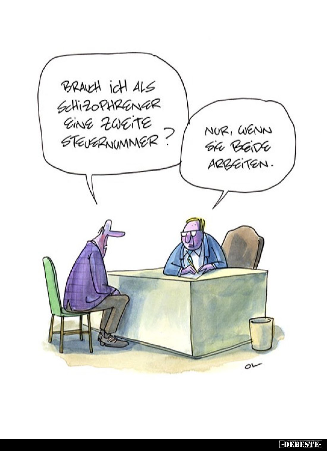 Brauch ich als Schizophrener eine zweite Steuernummer?
-
Nur, wenn Sie beide arbeiten.