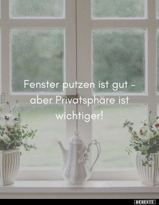 Fenster putzen ist gut - aber Privatsphäre ist wichtiger!.. - Lustige Bilder | DEBESTE.de