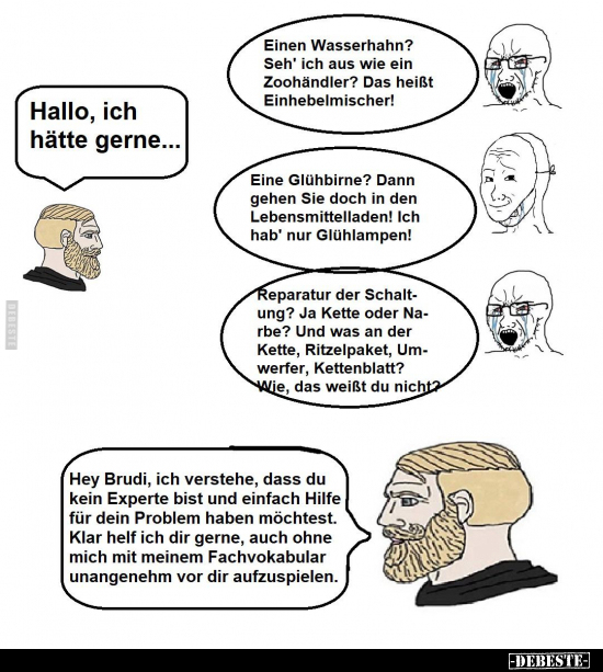 Hallo, ich hätte gerne..