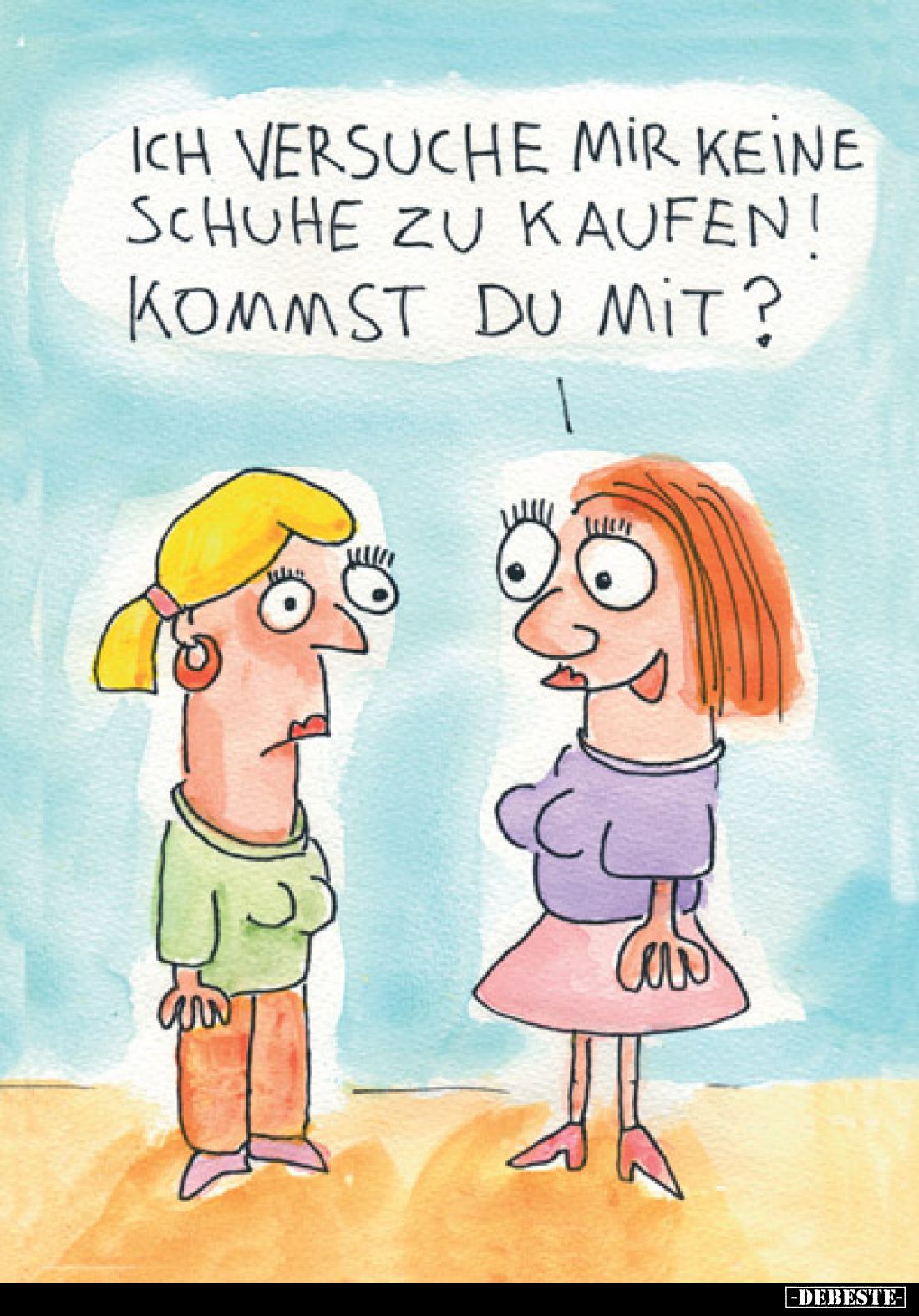 Ich versuche mir keine Schuhe zu kaufen! Kommst du mit?