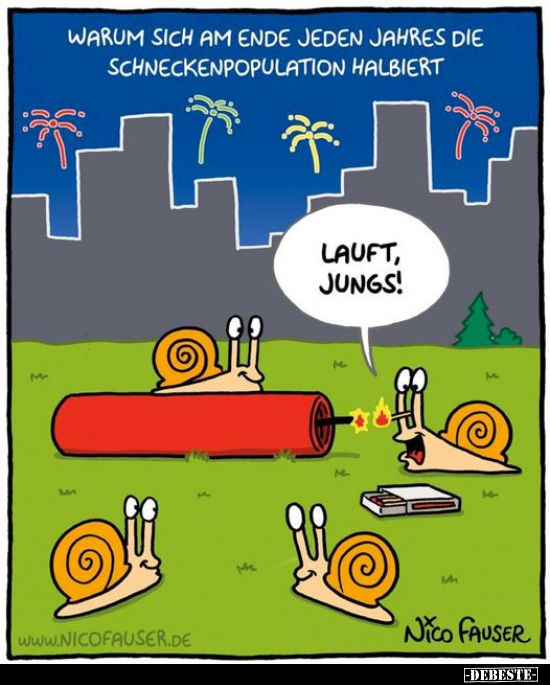 Warum sich am Ende jeden Jahres die Schneckenpopulation.. - Lustige Bilder | DEBESTE.de