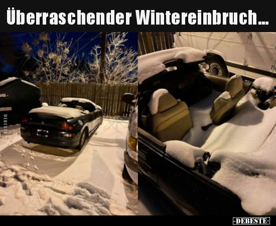 Überraschender Wintereinbruch... - Lustige Bilder | DEBESTE.de