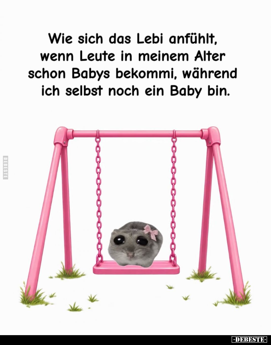 Wie sich das Lebi anfühlt, wenn Leute in meinem Alter schon Babys bekommi, während ich selbst noch ein Baby bin.