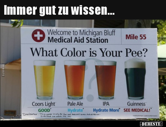 Immer gut zu wissen...