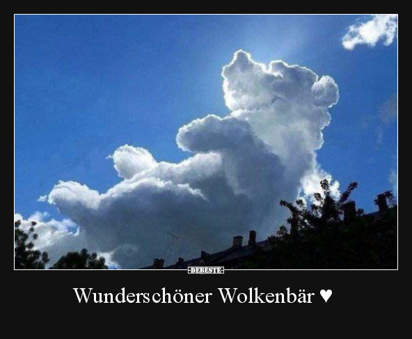 Wunderschöner Wolkenbär ♥.. - Lustige Bilder | DEBESTE.de