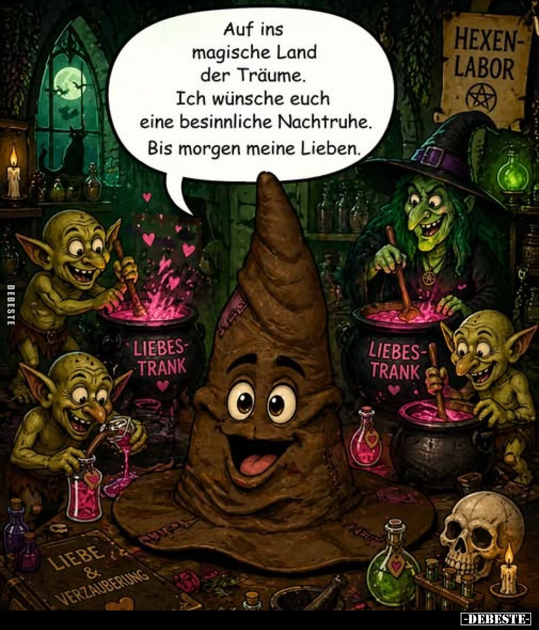 Auf ins magische Land der Träume.
Ich wünsche euch eine besinnliche Nachtruhe.
Bis morgen meine Lieben.