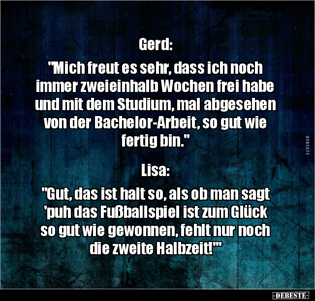 Gerd: "Mich freut es sehr, dass ich noch immer.." - Lustige Bilder | DEBESTE.de