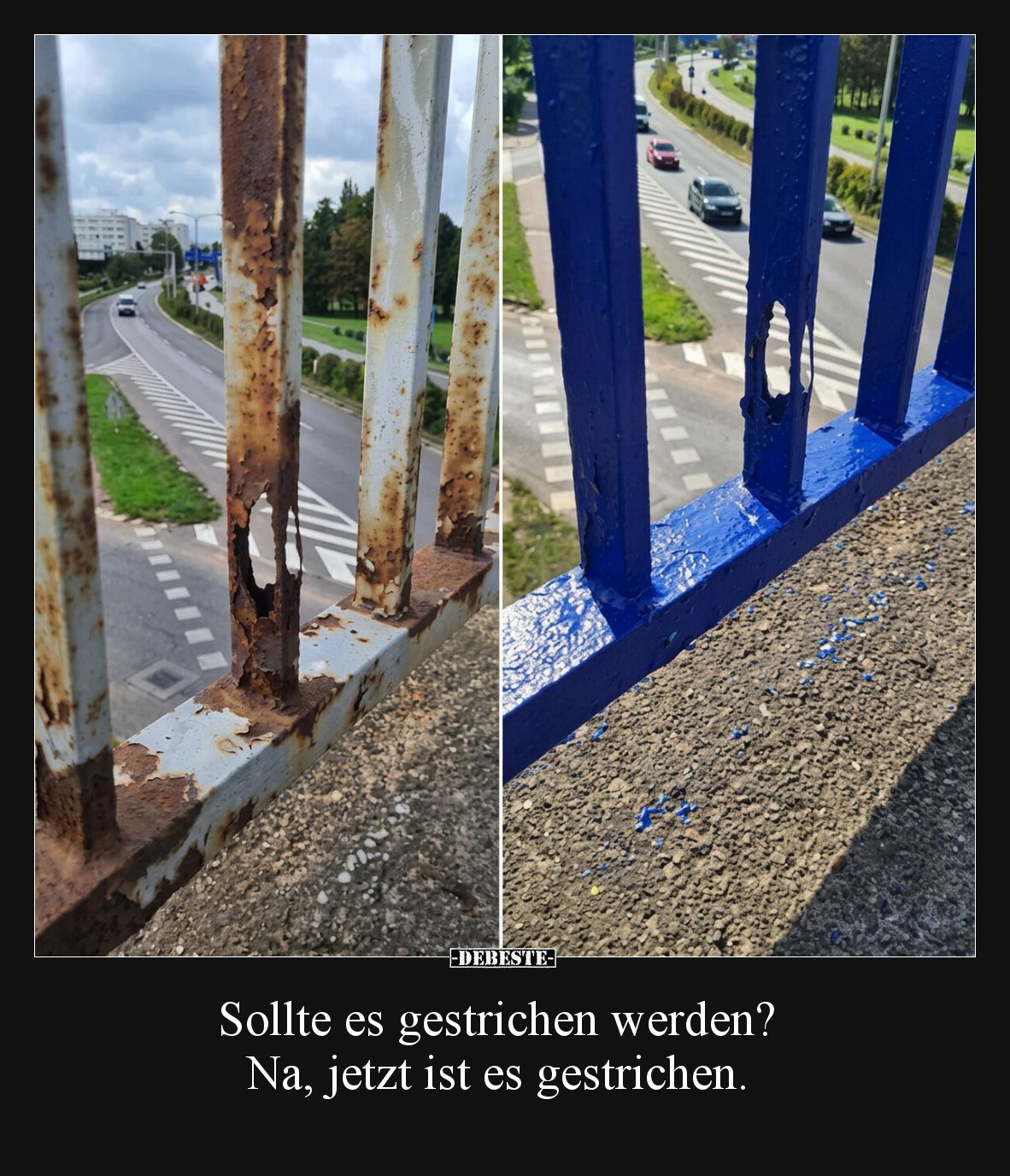 Sollte es gestrichen werden? Na, jetzt ist es gestrichen... - Lustige Bilder | DEBESTE.de