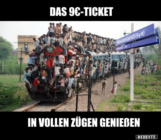 Das 9€-Ticket in vollen Zügen genießen.
