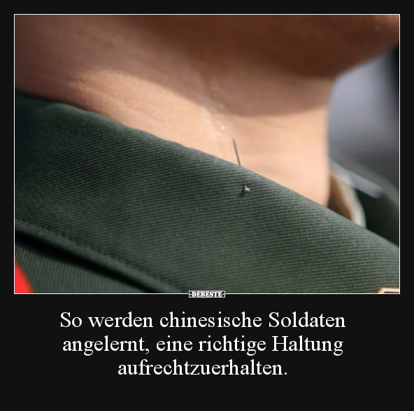 So werden chinesische Soldaten angelernt, eine richtige.. - Lustige Bilder | DEBESTE.de
