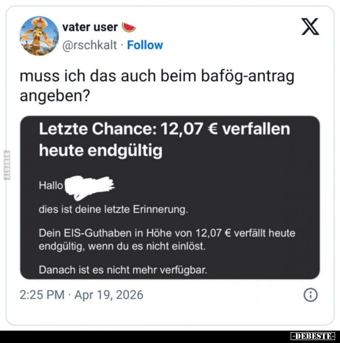 muss ich das auch beim bafög-antrag angeben?