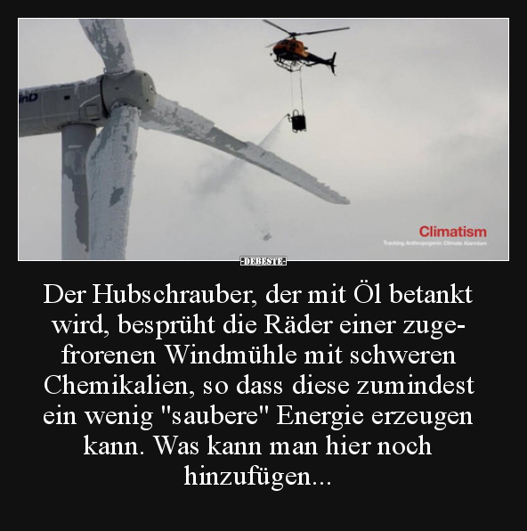 Der Hubschrauber, der mit Öl betankt wird, besprüht die.. - Lustige Bilder | DEBESTE.de