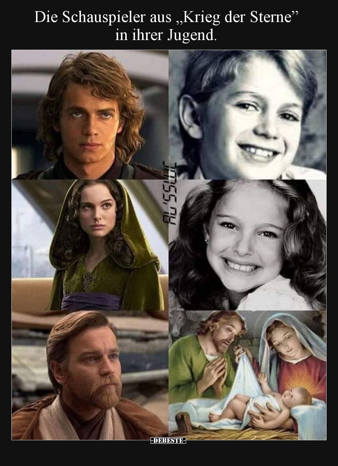 Die Schauspieler aus „Krieg der Sterne” in ihrer Jugend.