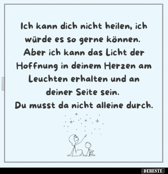 Ich kann dich nicht heilen, ich würde es so gerne können... - Lustige Bilder | DEBESTE.de