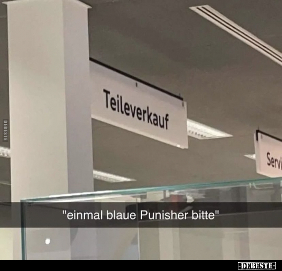 "Einmal blaue Punisher bitte".. - Lustige Bilder | DEBESTE.de