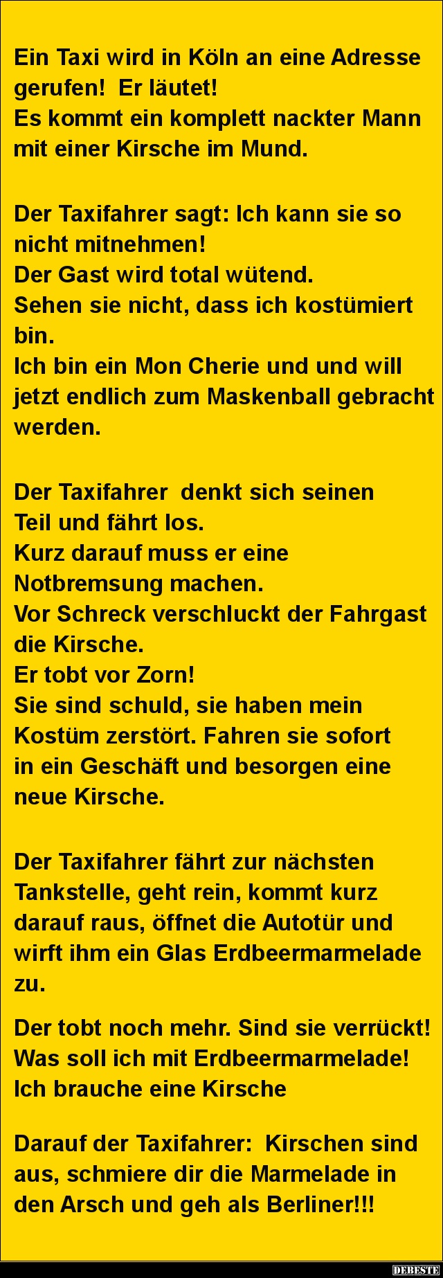 Ein Taxi wird in Köln an eine Adresse gerufen!... - Lustige Bilder | DEBESTE.de